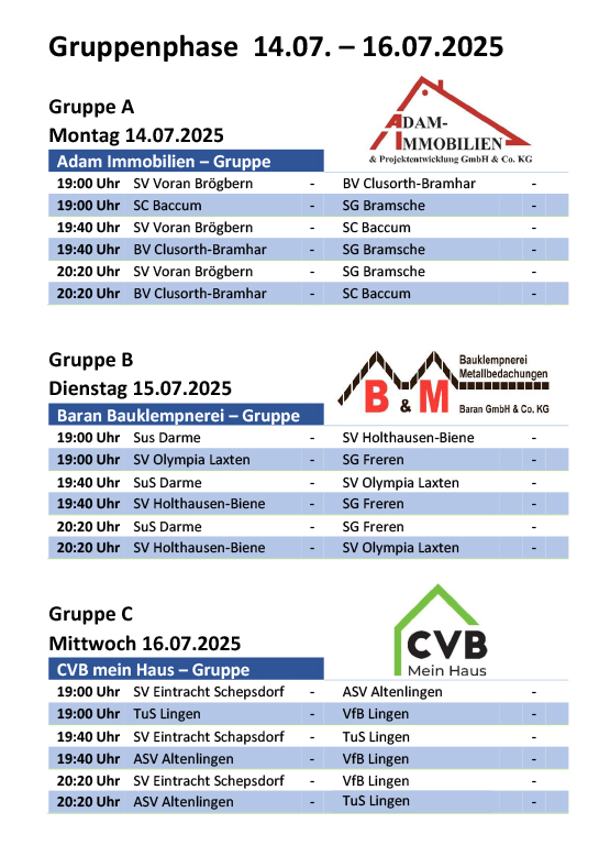2025FSL Spielplan Gruppenphase