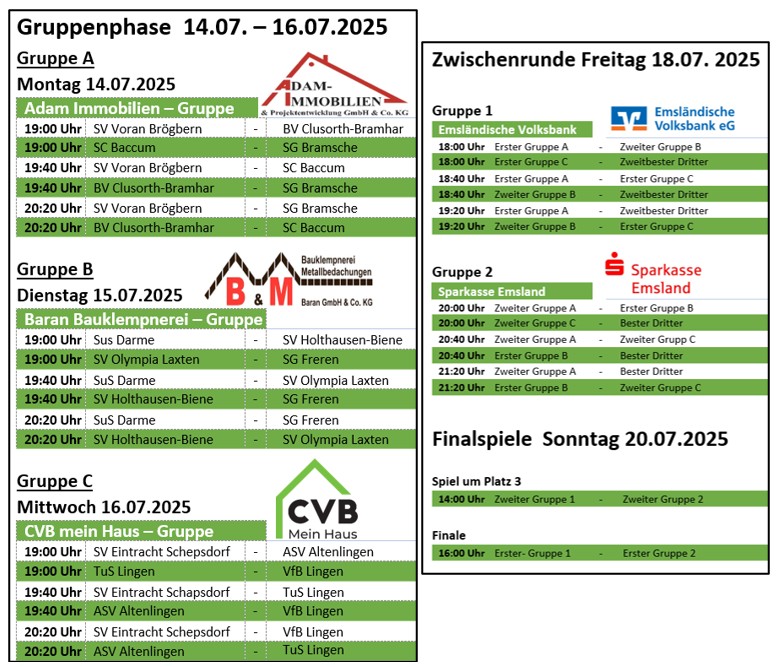 FSL2025 Turnierspielplan VfB Lingen